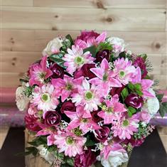 Artificial Pink Wreath