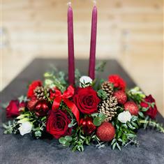 Table Candle Centrepiece  Red
